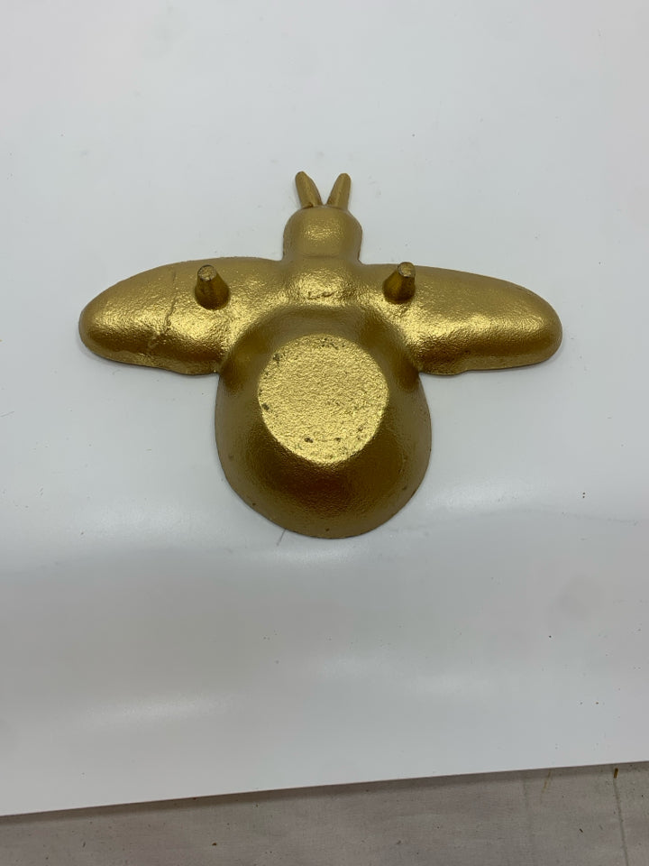 GOLD METAL BUMBLE BEE DISH.