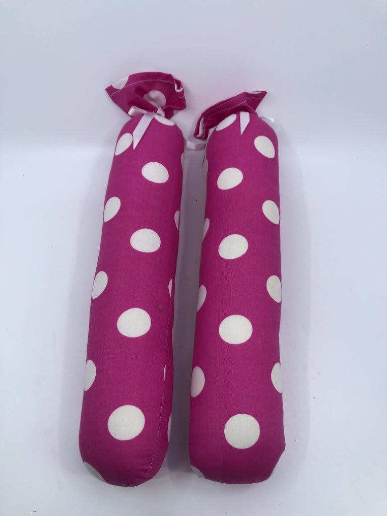 2 PINK POLKA DOT BOOT INSERTS.