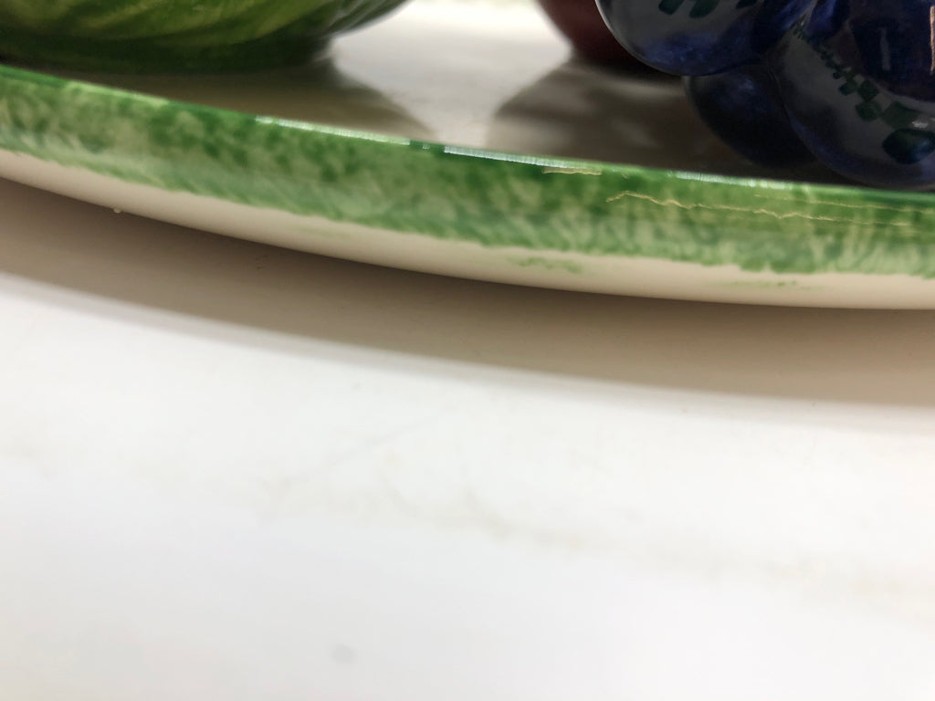 3D CERAMIC VEGGIE PLATTER W/BOWL.