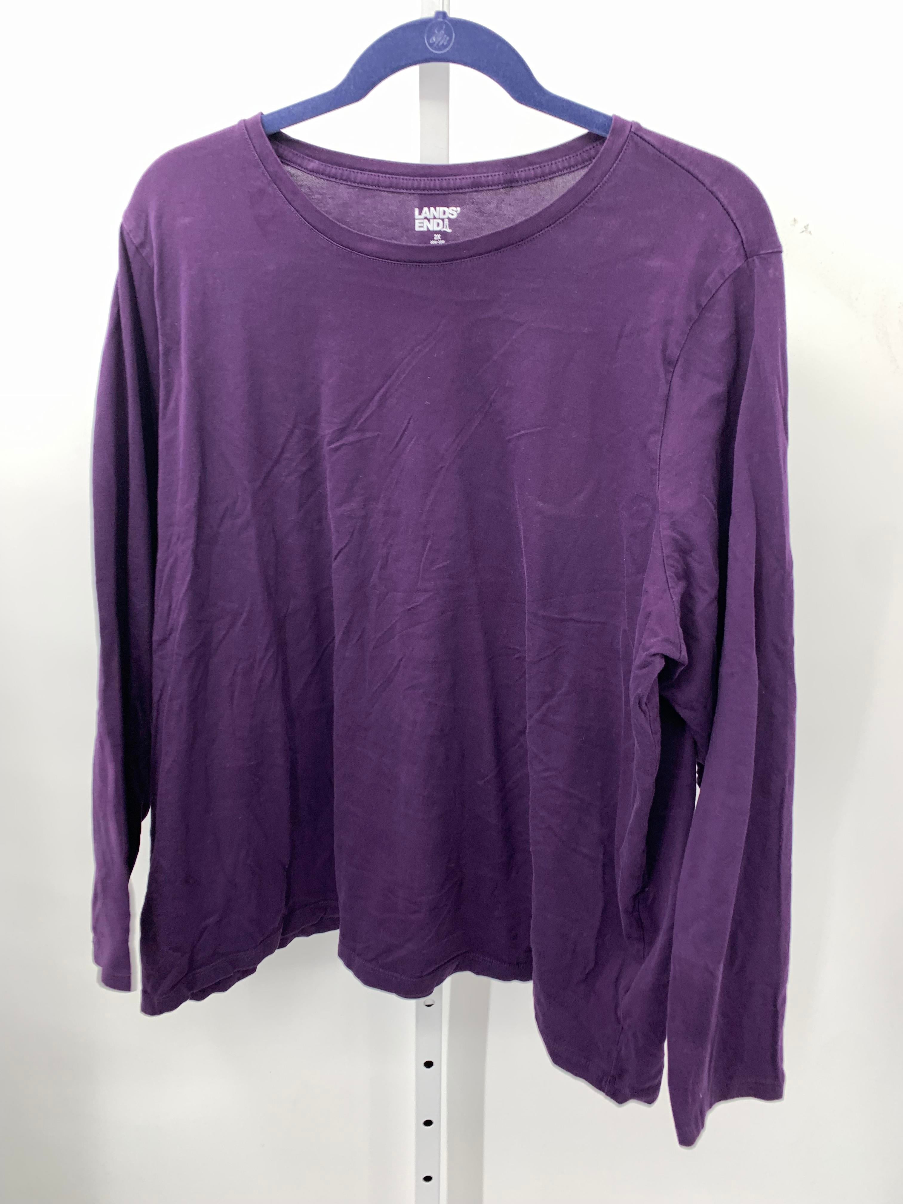 Lands End Size 2X Womens Long Sleeve Shirt