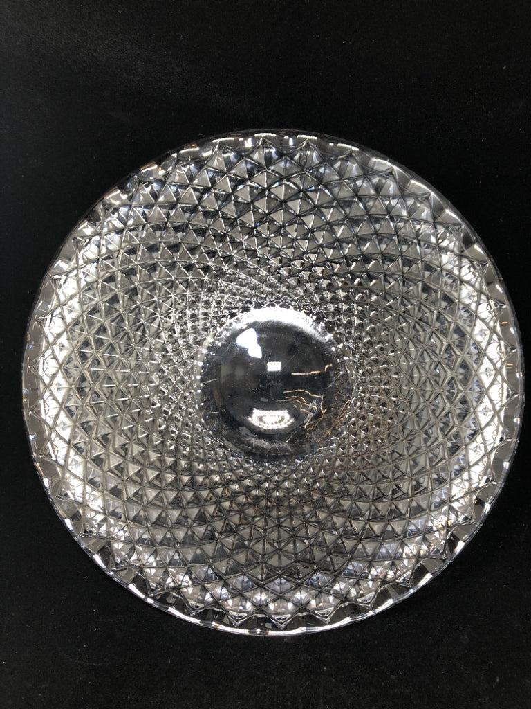 LEAD CRYSTAL DIAMOND CUT BOWL.