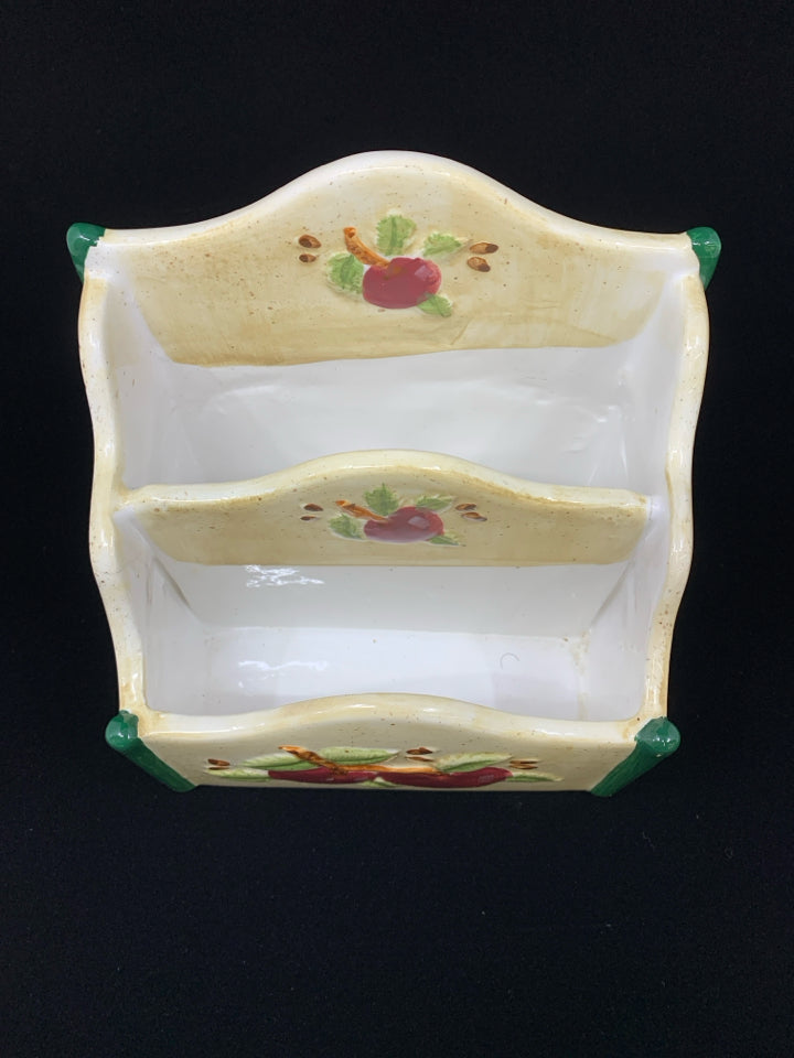 CERAMIC APPLES LETTER BOX.