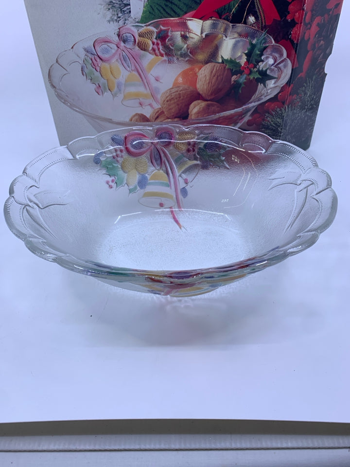 MIKASA FESTIVE BELLS OVAL BELL SERVING BOWL IN BOX