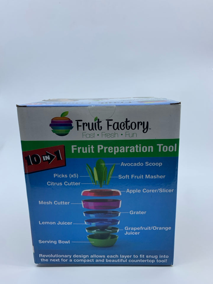 NIB 10 IN 1 FRUIT FACTORY.