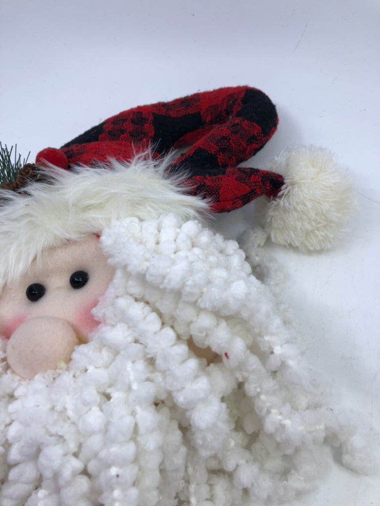 PLUSH SANTA DOOR HANDLE DECOR.