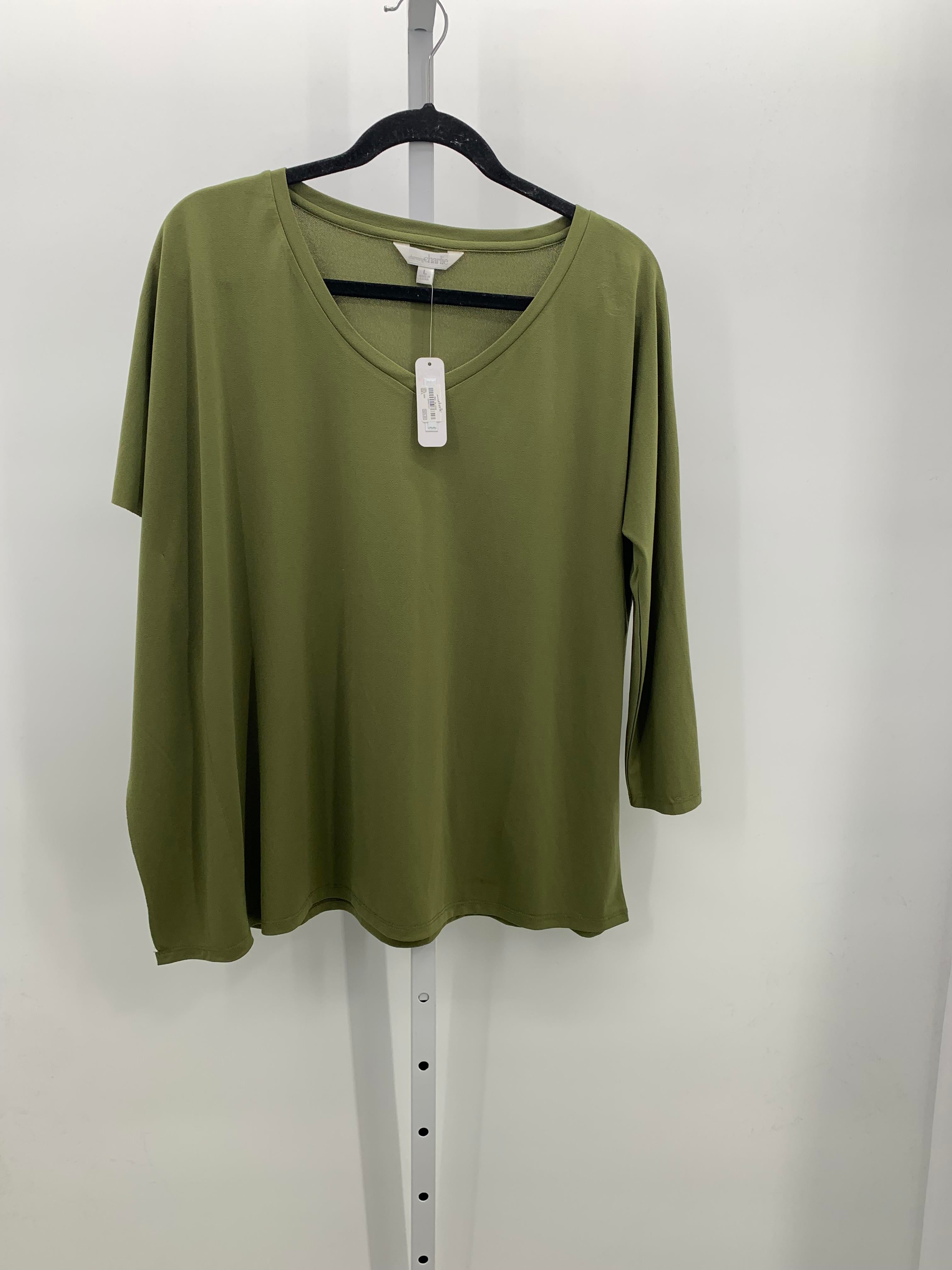 Charming Charlie Size Large Misses 3/4 Sleeve Shirt