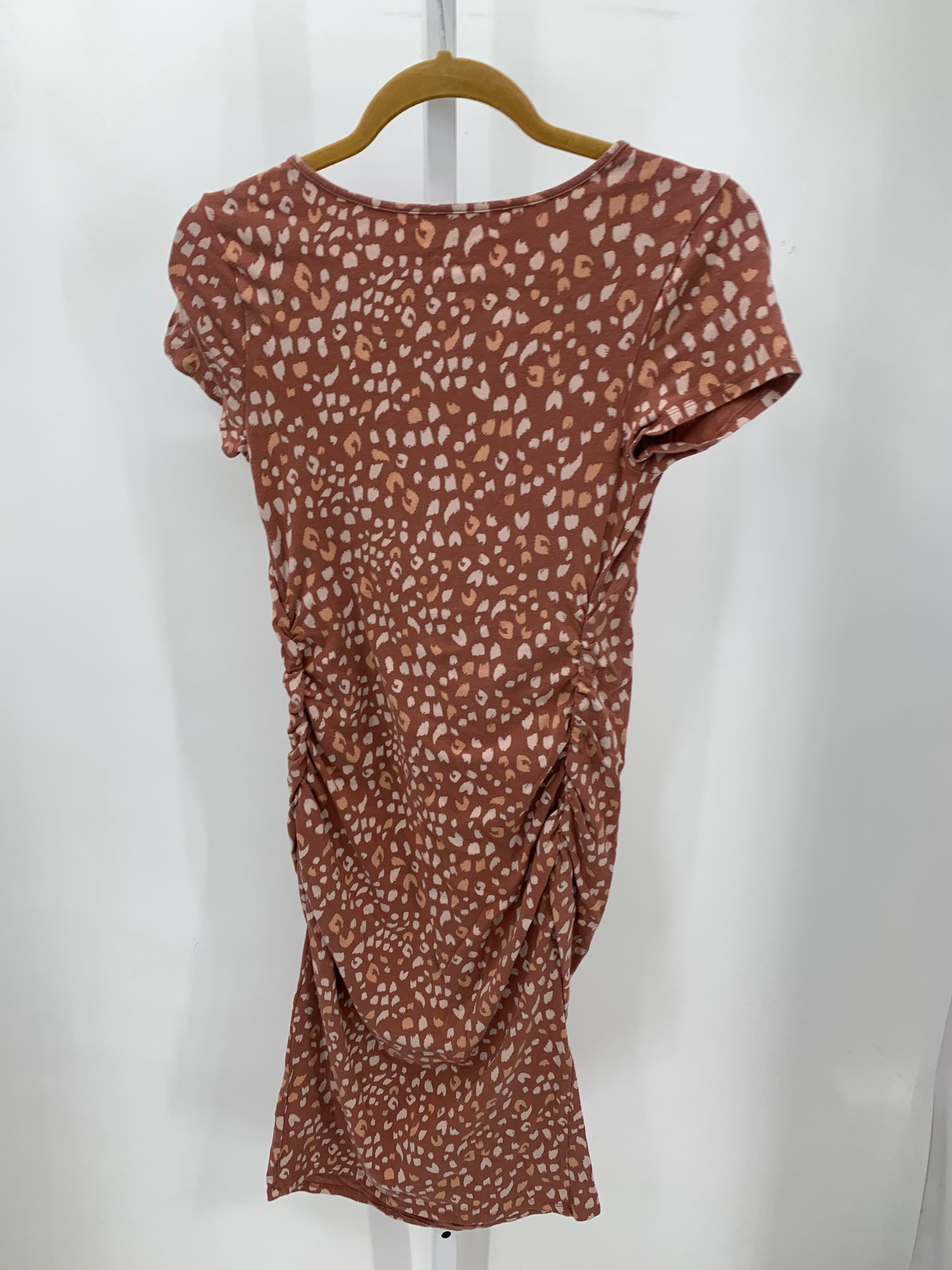 Isabel Maroon Size Small Maternity Short Sleeve Dress