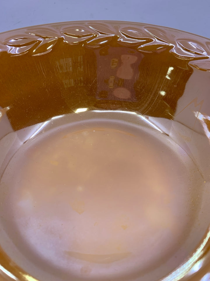 VTG PEACH LUSTRE BOWL.