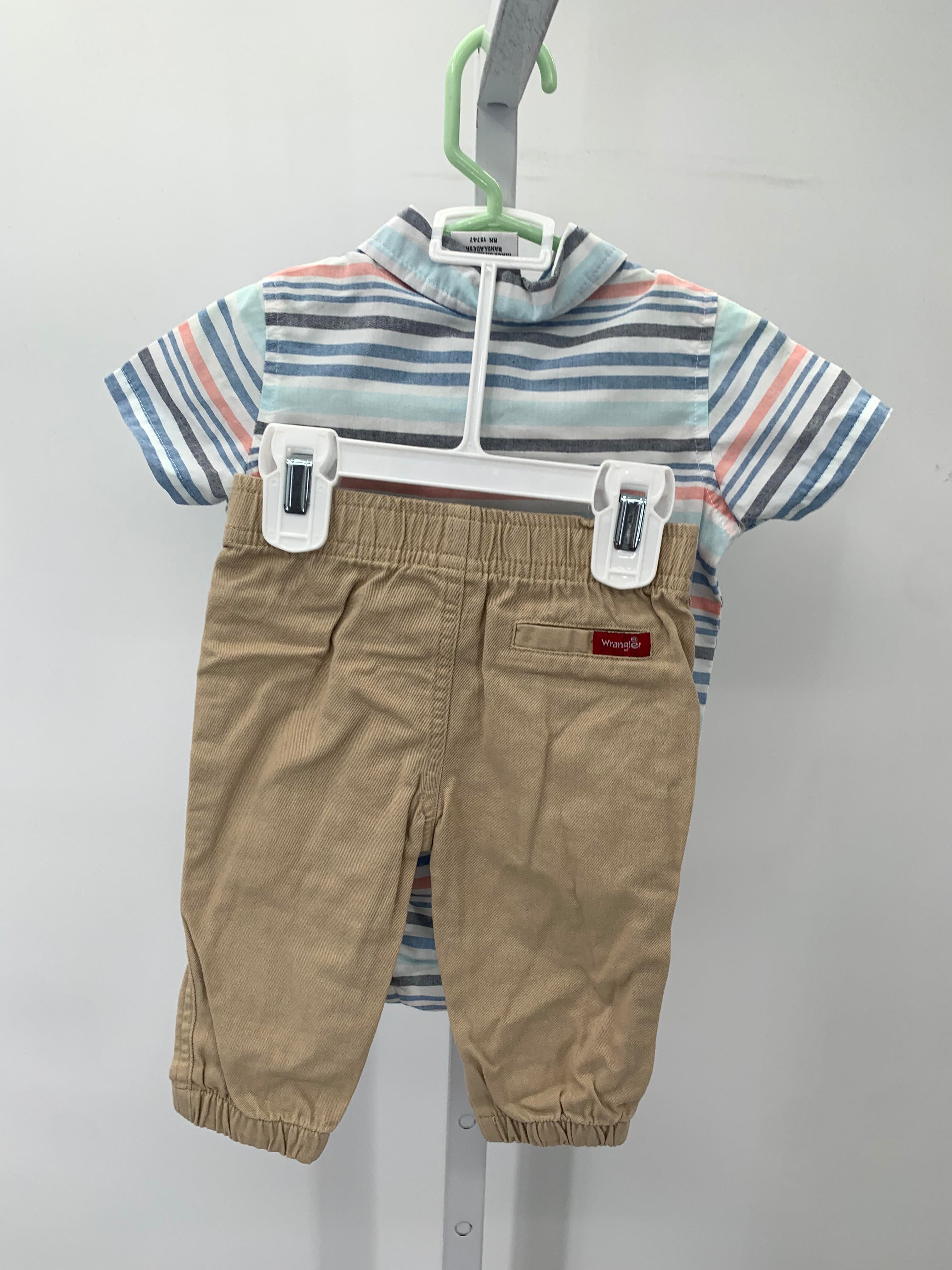 STRIPE SHIRT TAN PANTS