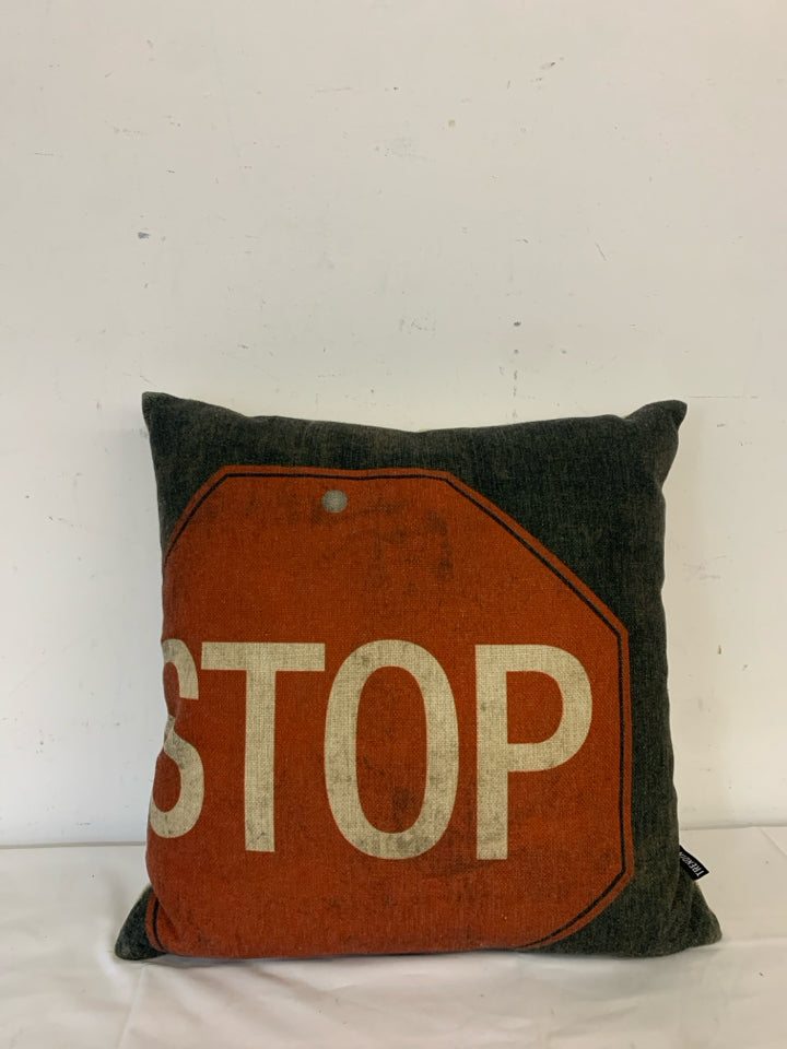 STOP SIGN PILLOW.