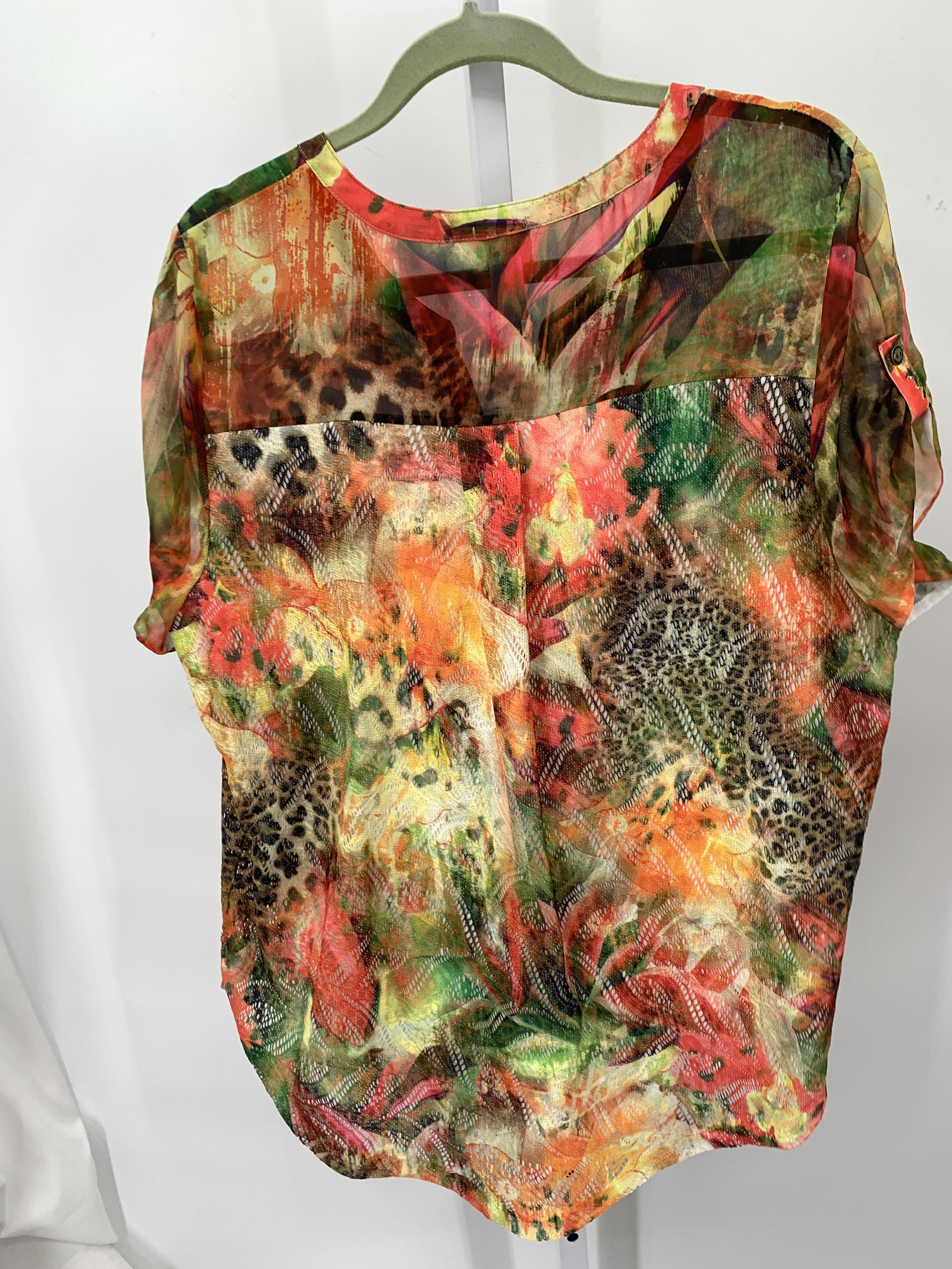 Chico's Size Medium Misses Short Sleeve Shirt