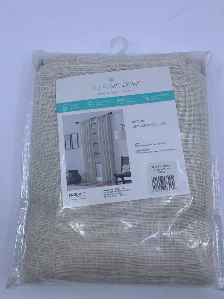 CLEAN WINDOW TAN CURTAIN PANEL