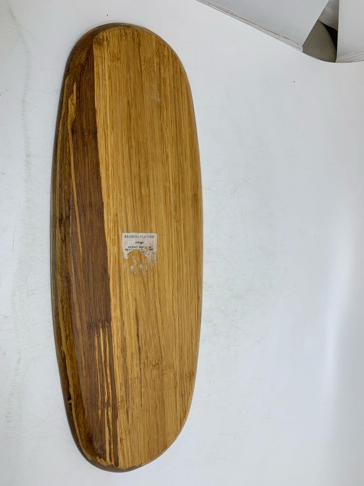OVAL BAMBOO SERVING TRAY.
