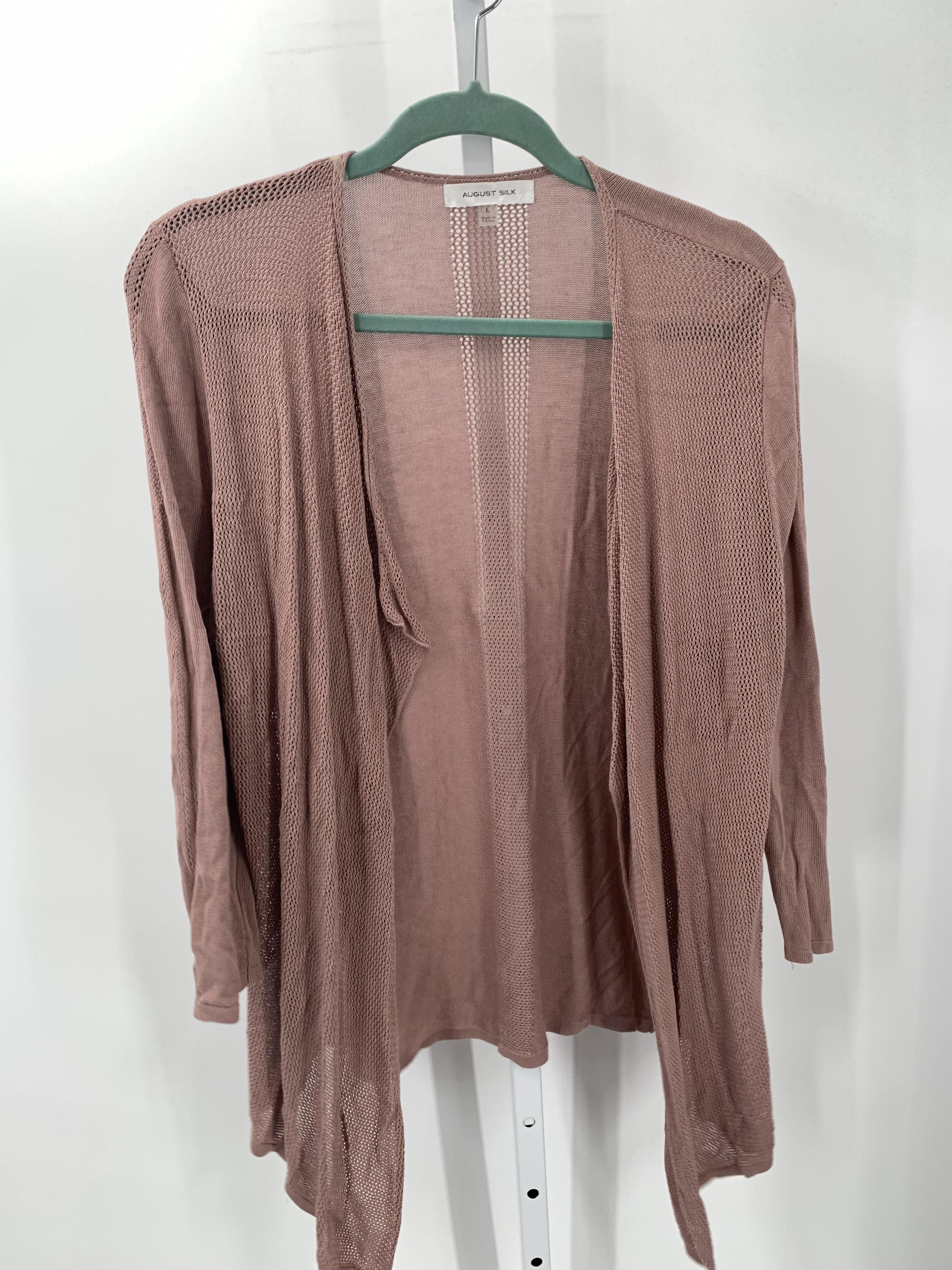 August Silk Size Large Misses Cardigan