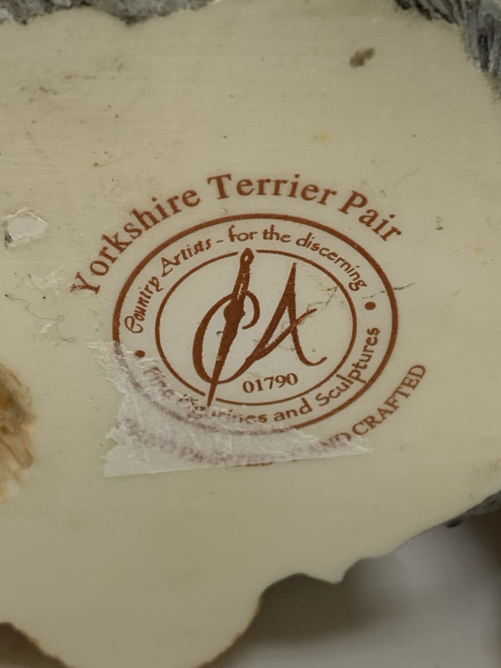 RESIN TERRIERS FIGURINE.