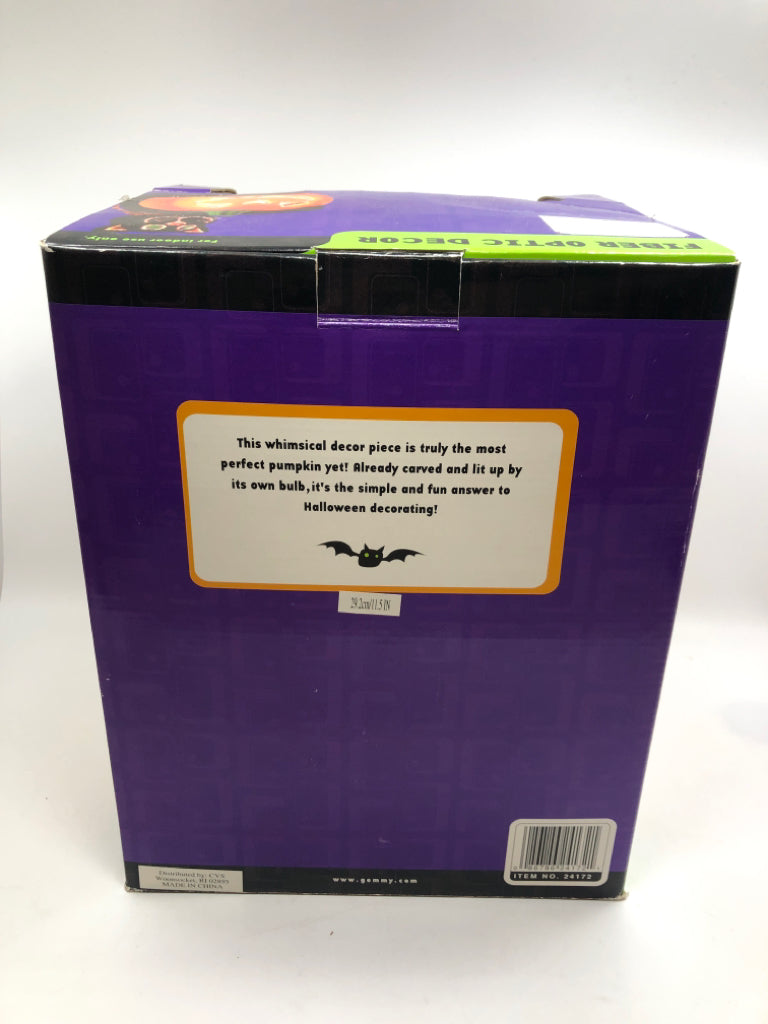 NIB LIGHT UP CAT PUMPKIN DECOR.