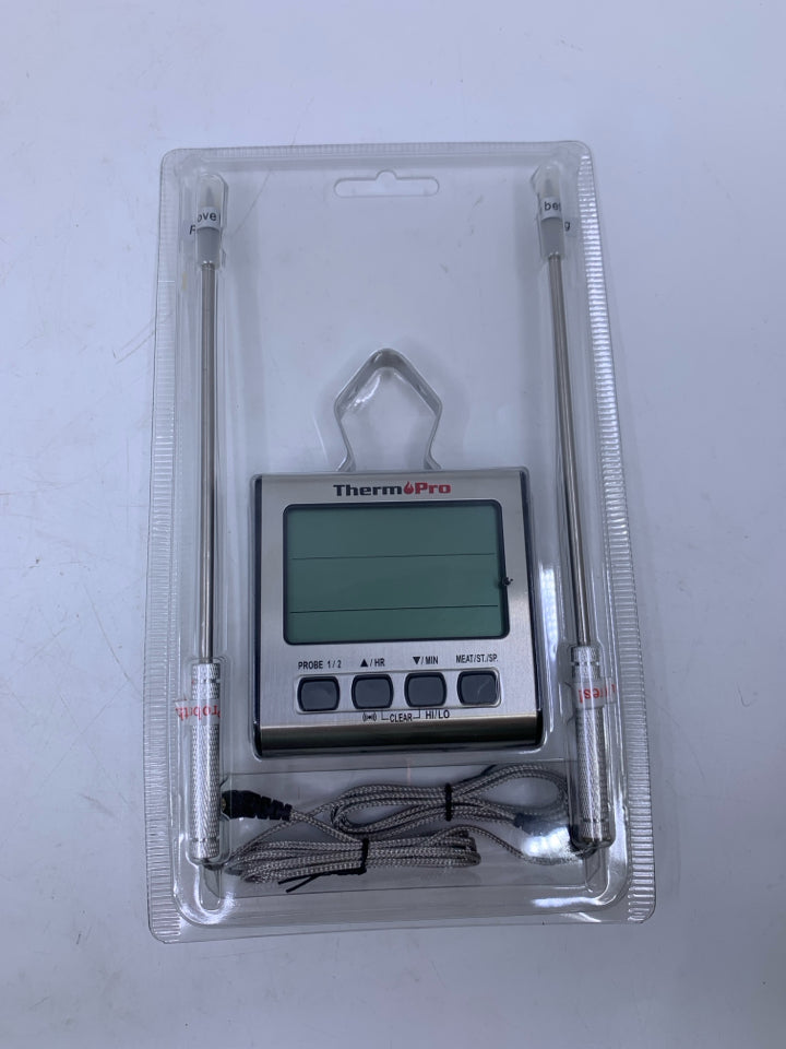 NEW THERMPRO PROLONG DUAL PROBE DITGITAL GRILL BBQ FOOD OVEN SMOKER.
