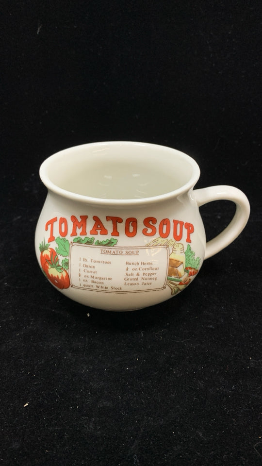 VTG TOMATO SOUP RECIPE MUG.