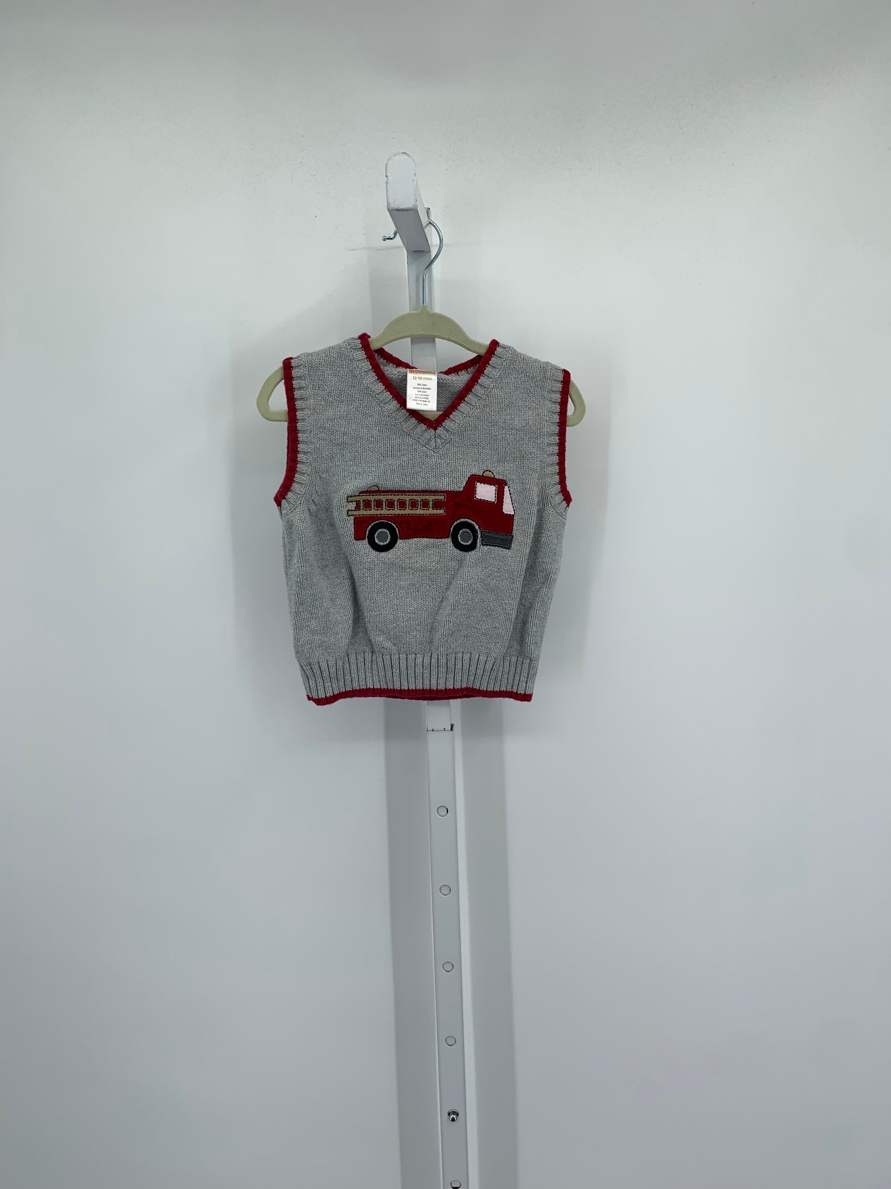 FIRE TRUCK SWEATER VEST