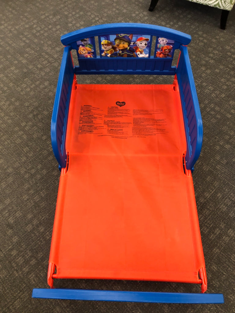 TODDLER PAW PATROL BED.