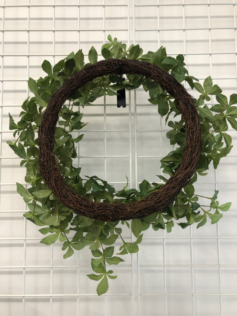 FAUX GREENERY WREATH.