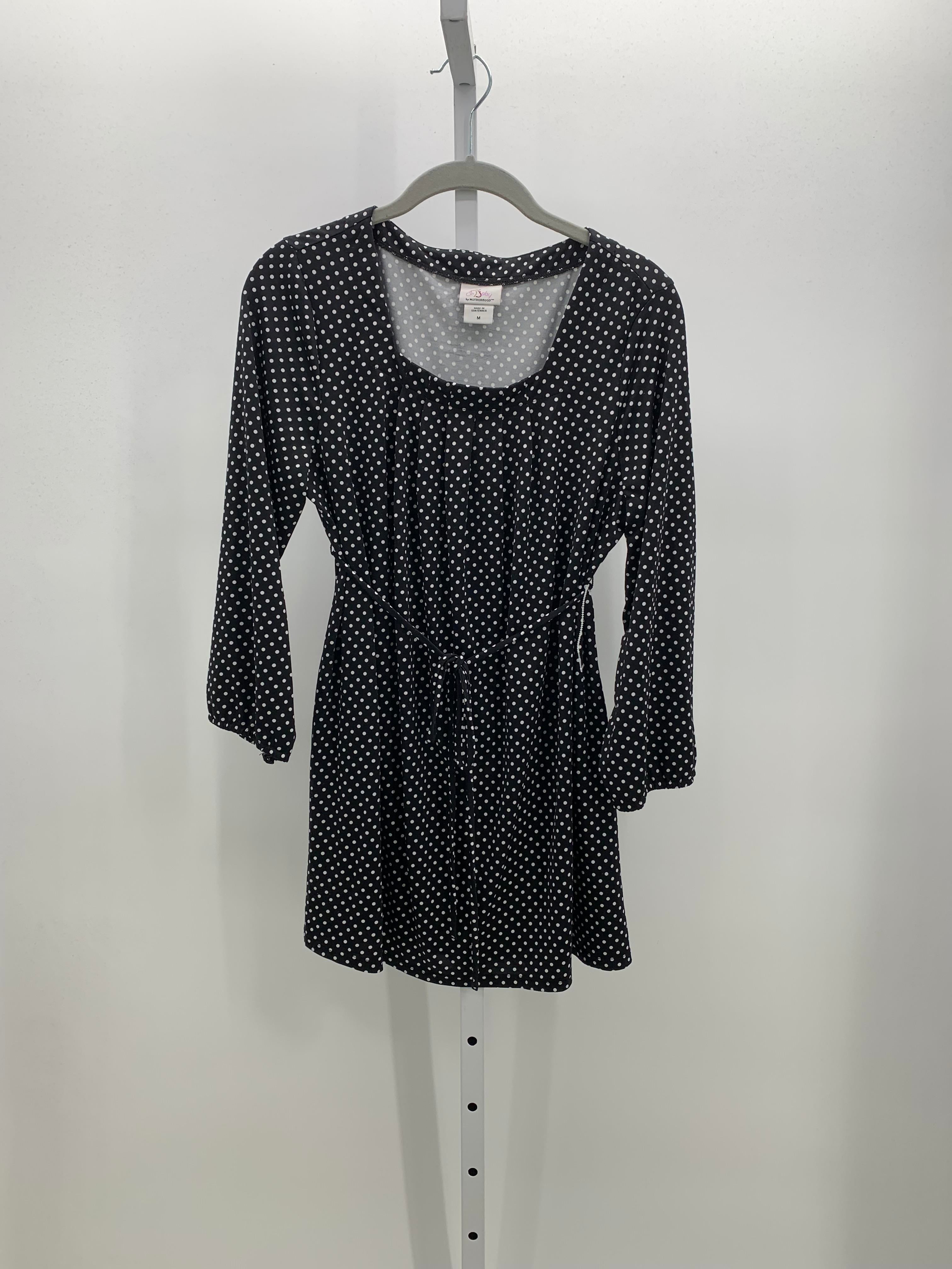 Oh Baby Black Size Medium Maternity 3/4 Sleeve Shirt