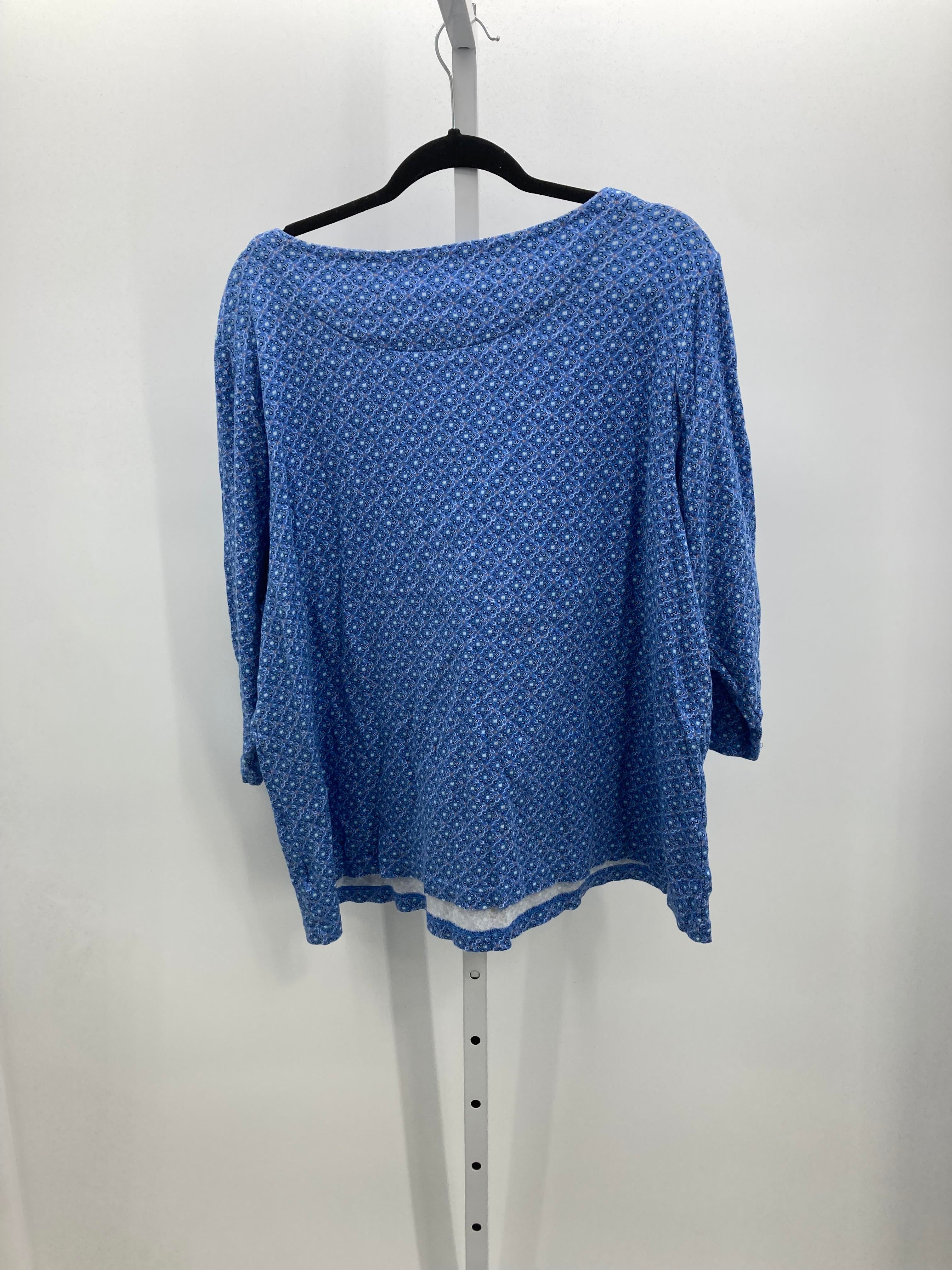 Croft & Barrow Size 2X Womens 3/4 Sleeve Shirt