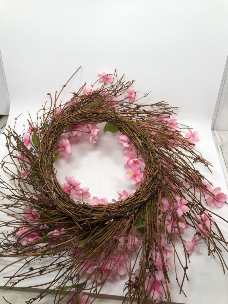 PINK FLORAL WREATH.