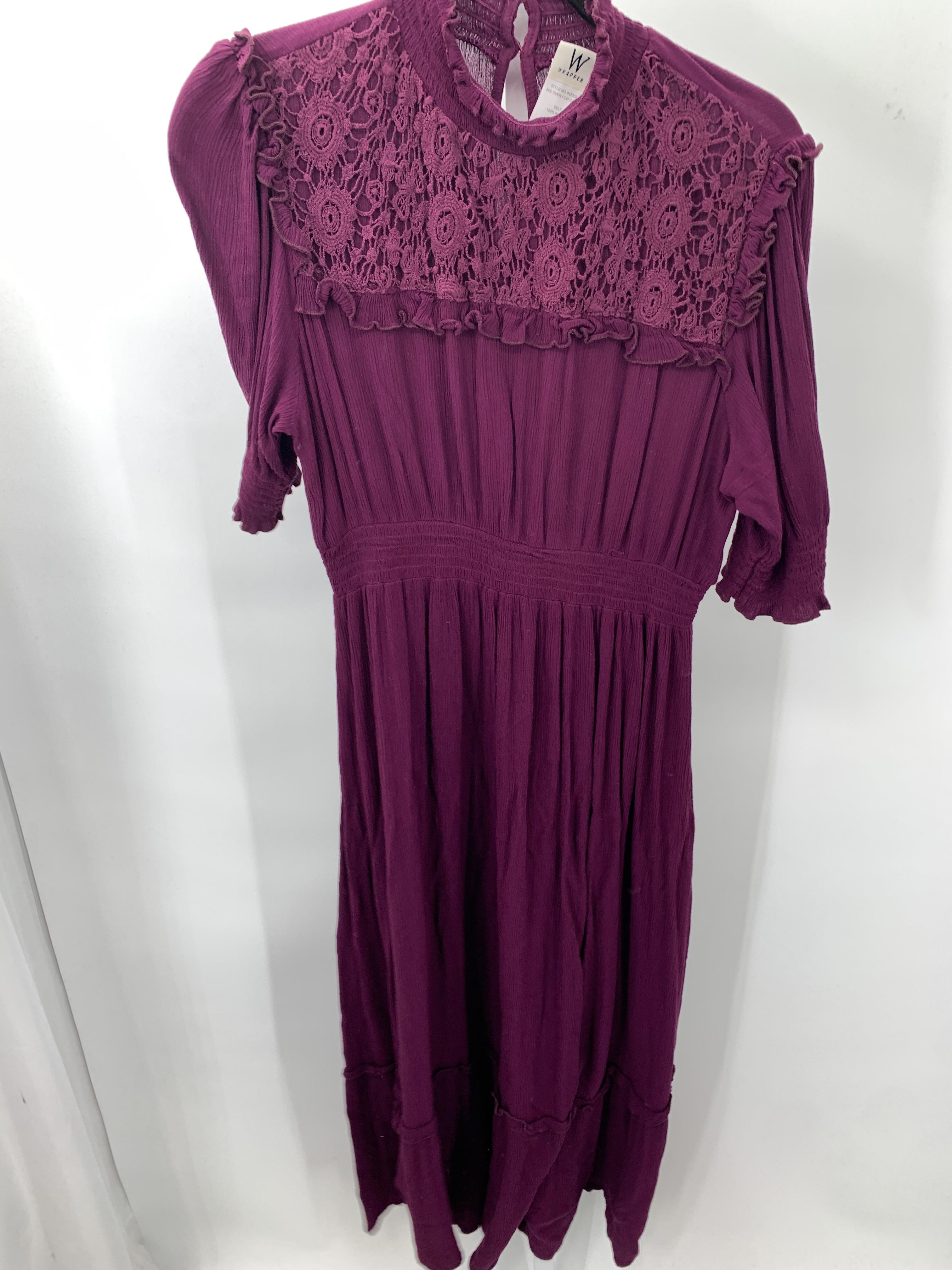 Wrapper Size Large Misses Short Sleeve Dress