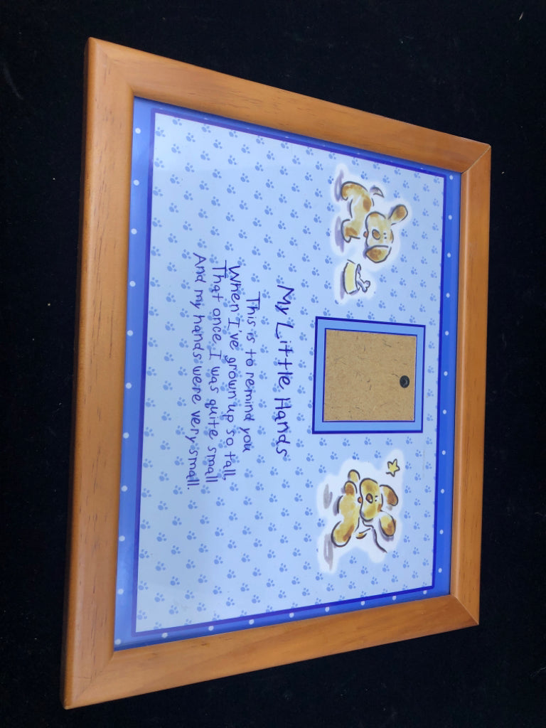 MY LITTLE HANDS PHOTO FRAME W WOOD FRAME.