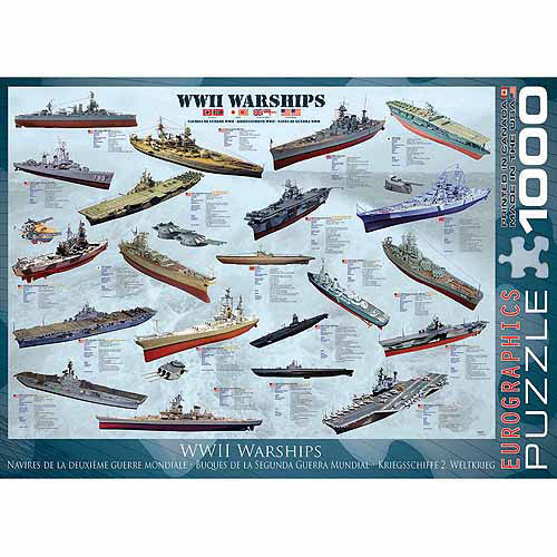 Eurographicspuzzles - World War Ii War Ships - Jigsaw Puzzle - 1000 Pieces -