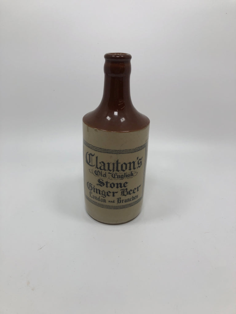CLAYTONS STONE GINGER BEER EMPTY BOTTLE.