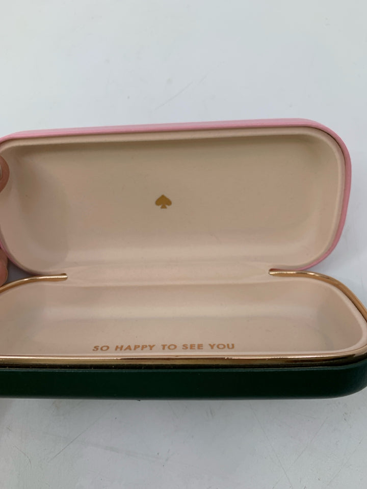 Kate Spade Pink/Green "So Happy To See You" Hardshell Glasses Case