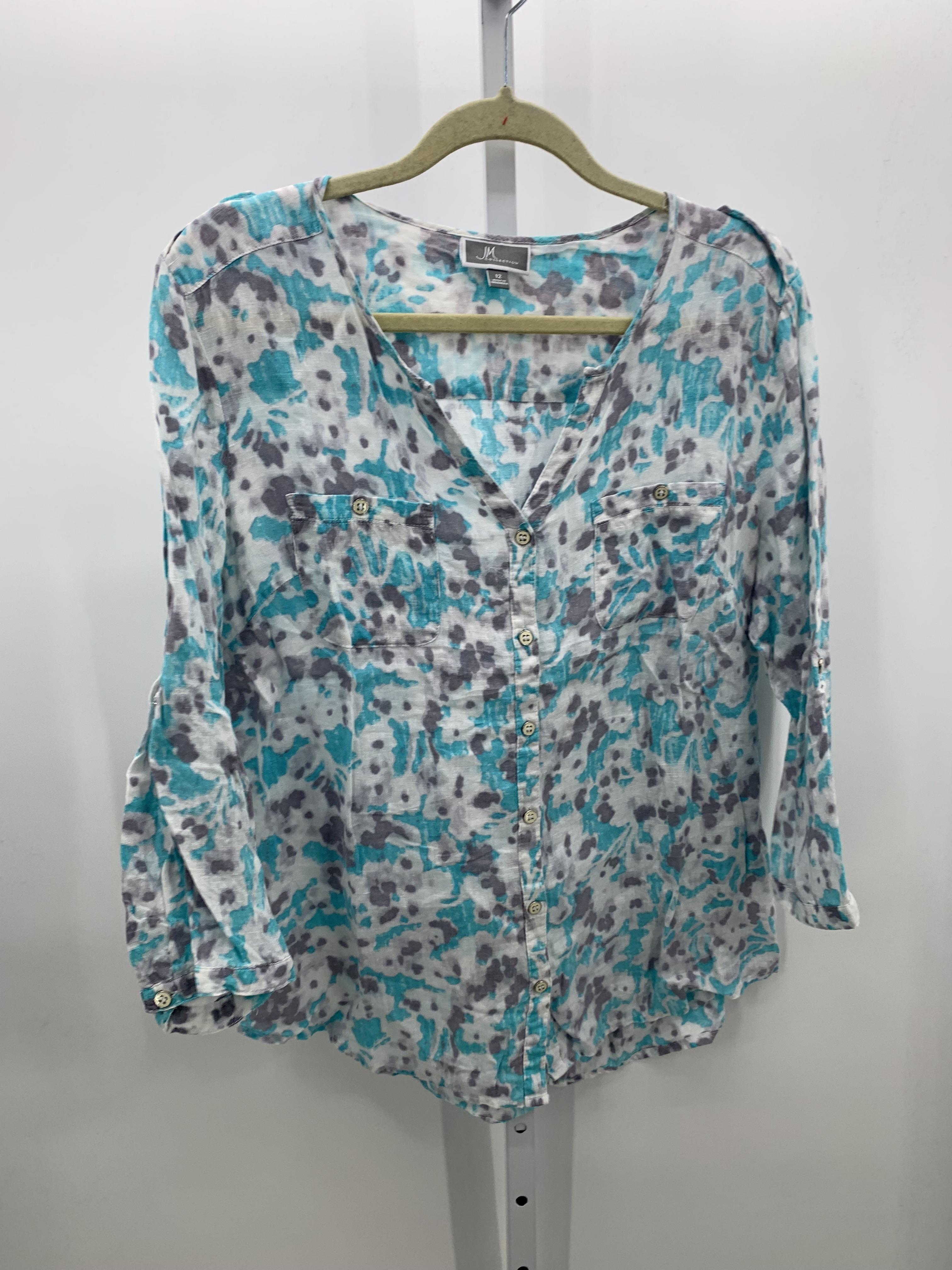 JM Collection Size 12 Misses 3/4 Sleeve Shirt