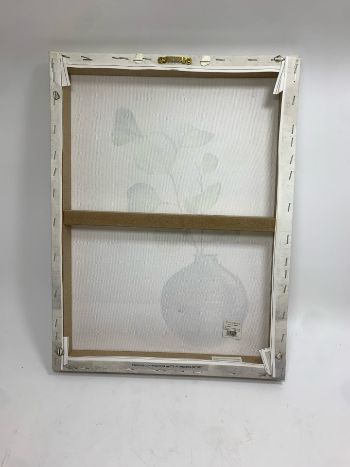EUCALYPTUS VASE CANVAS WALL ART.