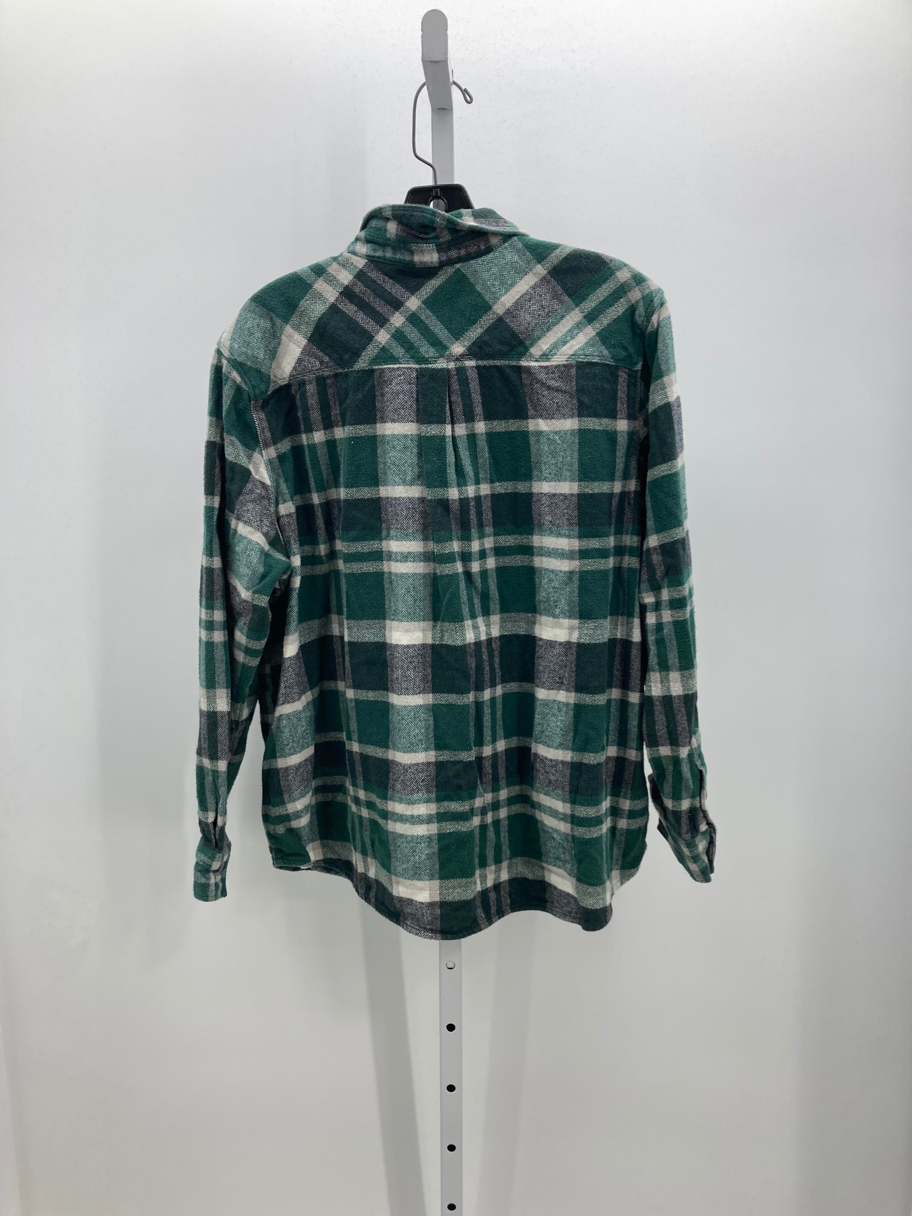 WHITE PLAID BTN DOWN