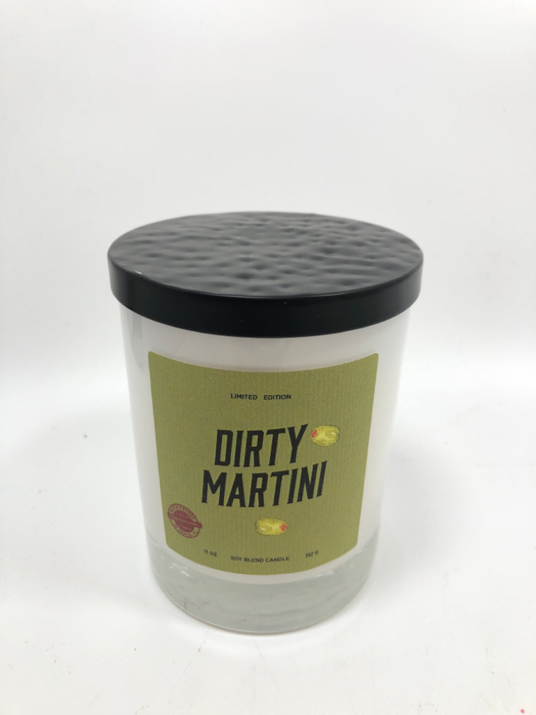 NEW DIRTY MARTINI SCENTED SOY BLEND CANDLE.