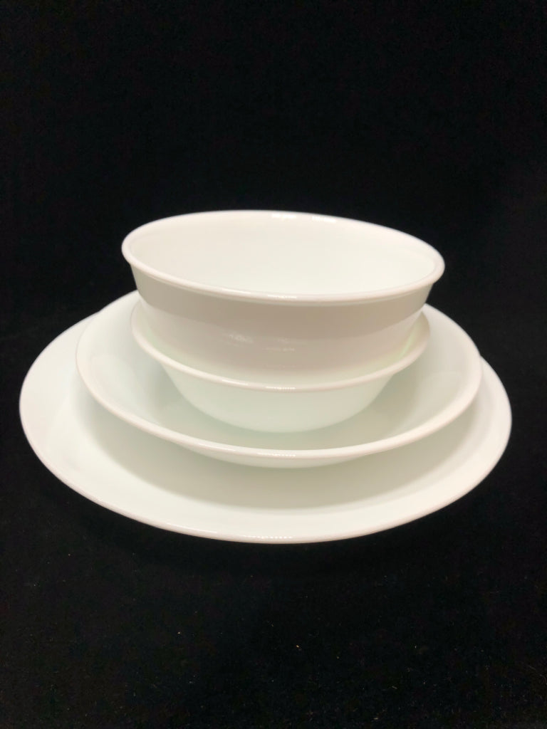 16PC CORELLE WHITE DINING SET SERVICE FOR 4.
