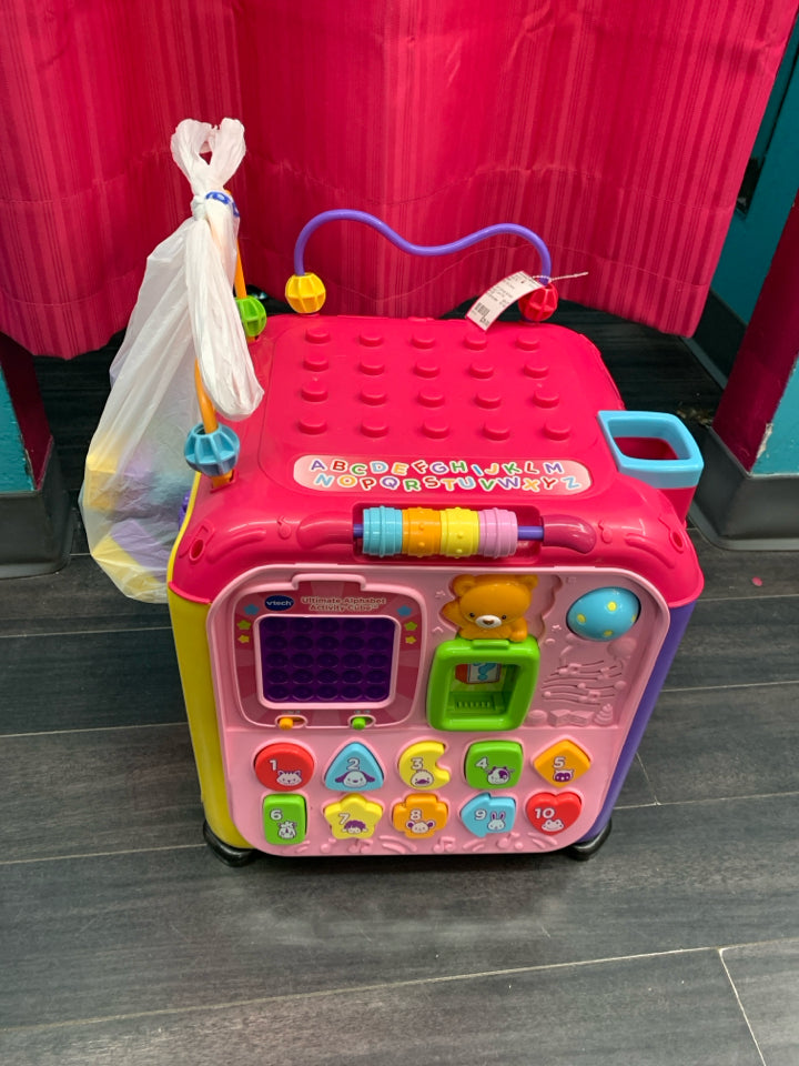 VTech Ultimate Alphabet Activity Cube, Pink W/BLOCKS