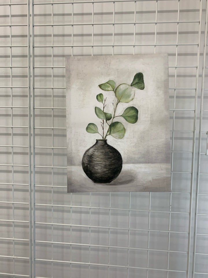 EUCALYPTUS VASE CANVAS WALL ART.