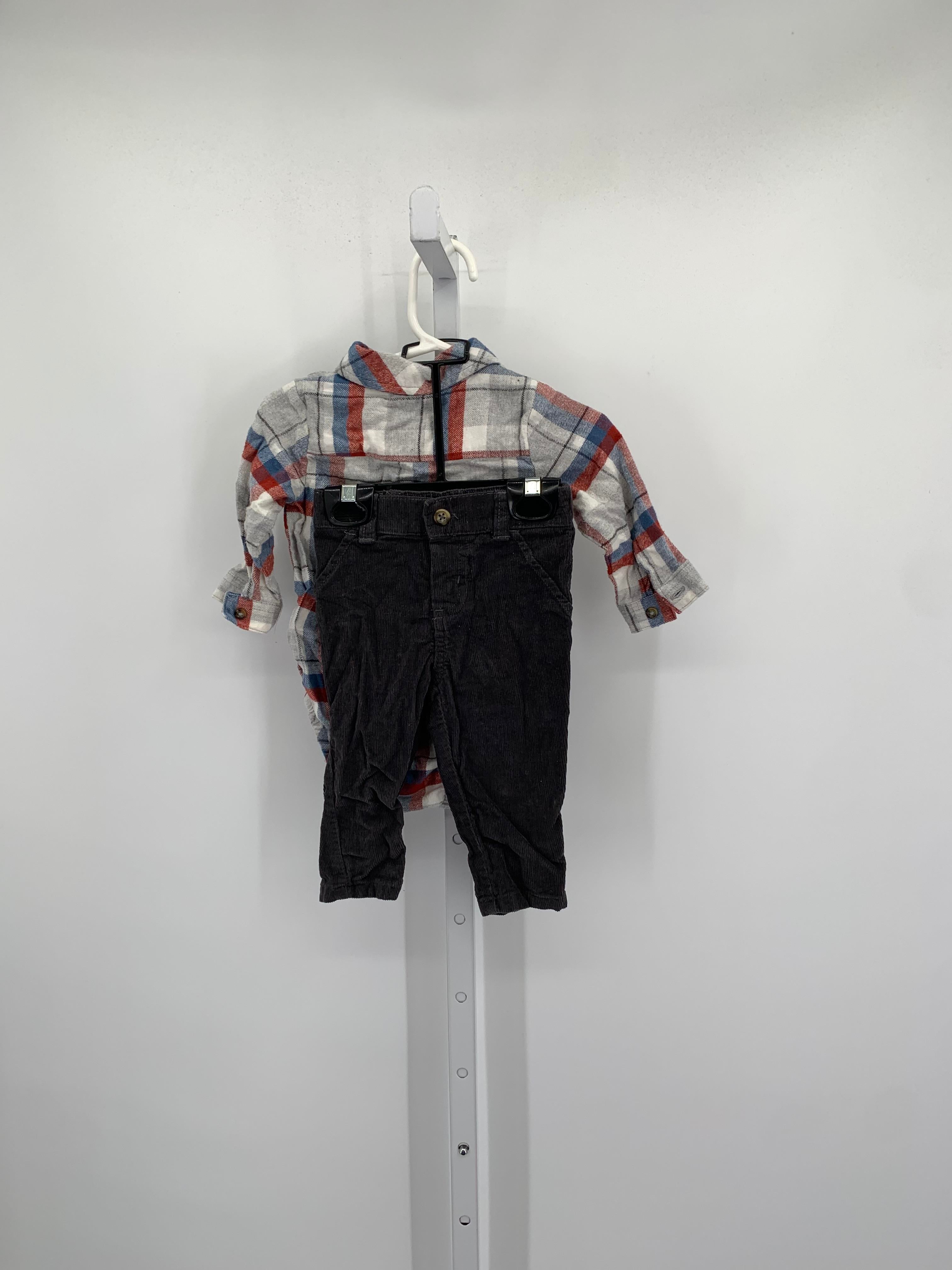 PLAID BUTTON DOWN CORDUROY PANTS