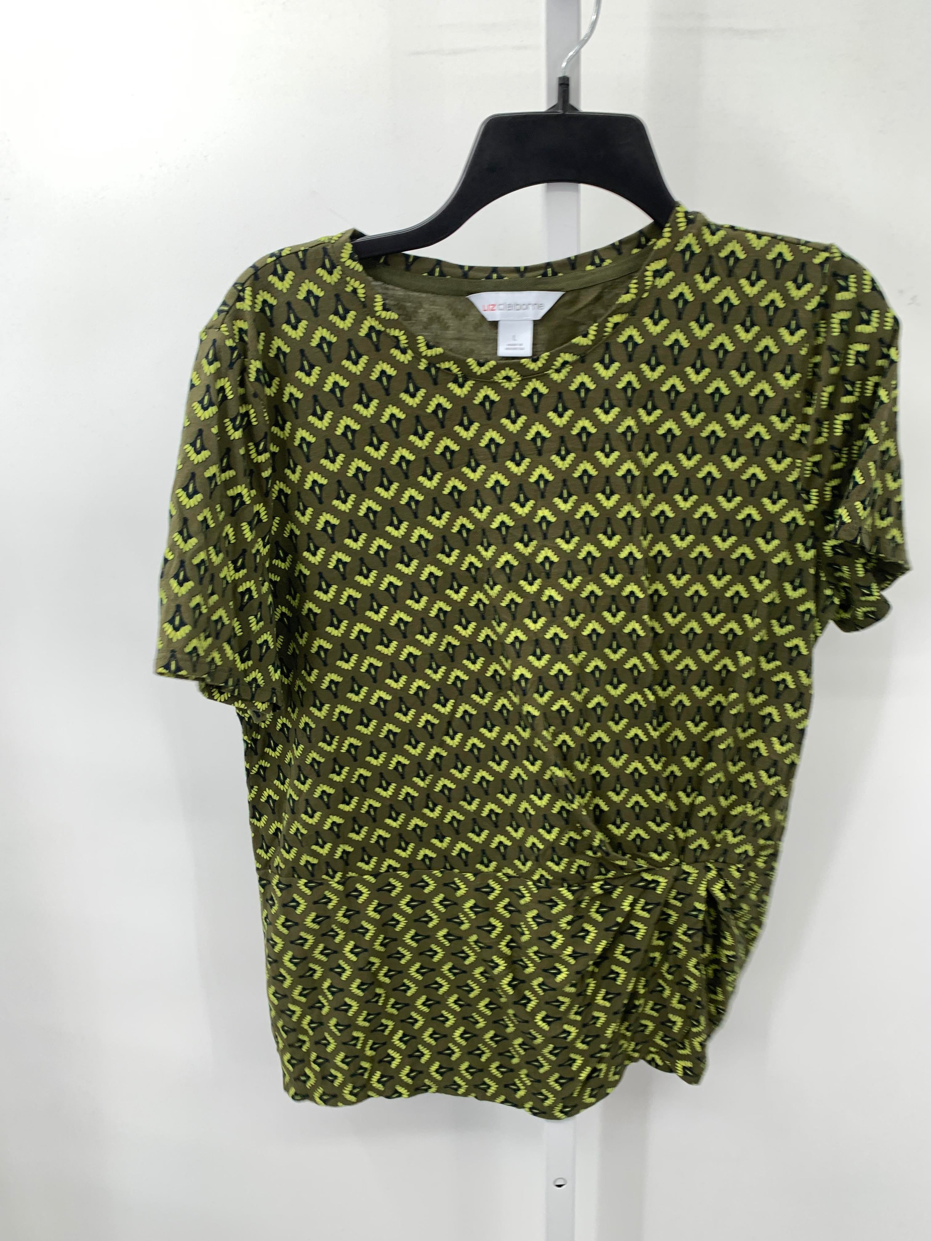 Liz Claiborne Size Large Misses Short Sleeve Shirt