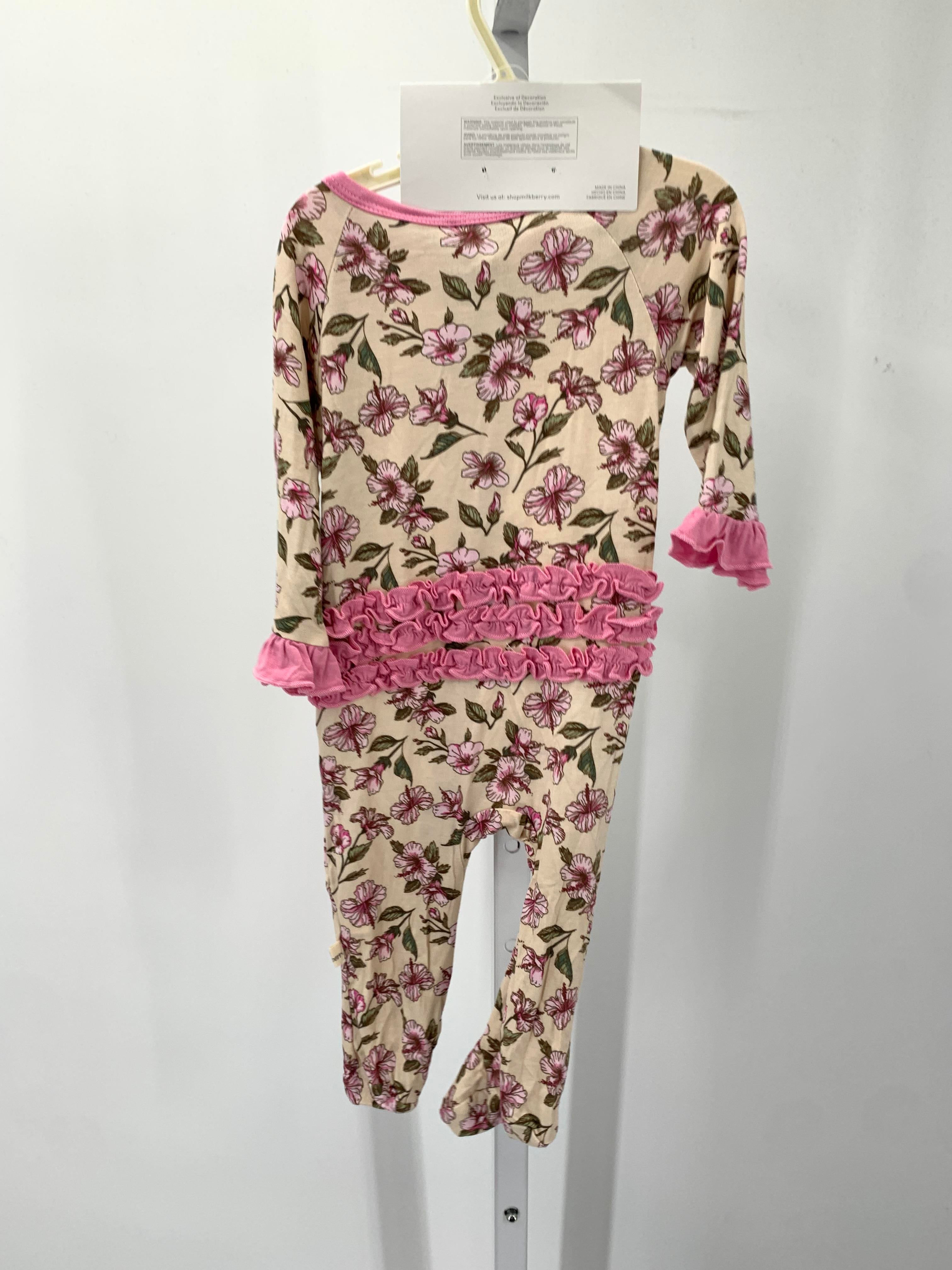 Size 3-6 Months Girls Long Slv. Romper