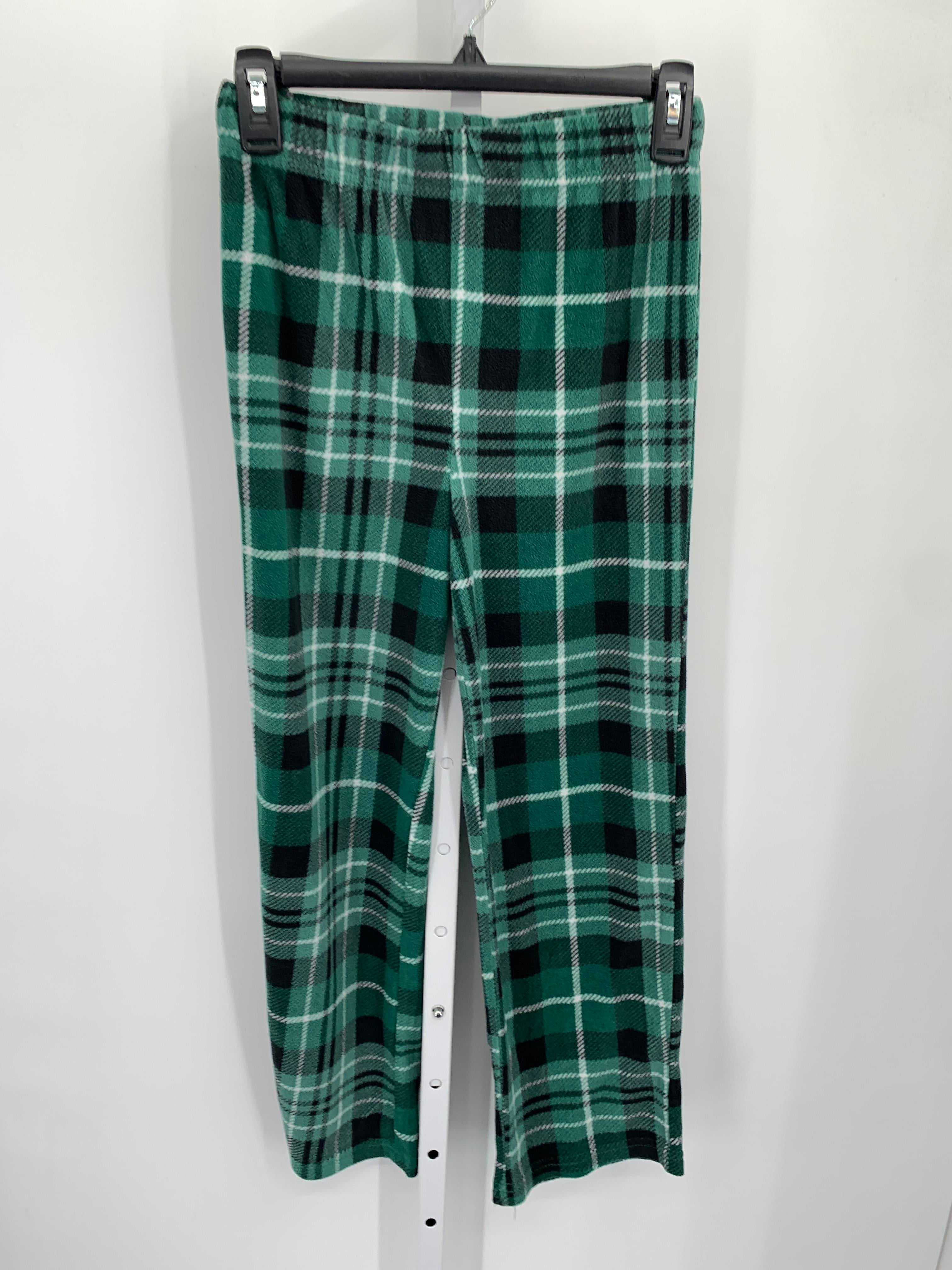 PLAID FLEECE PANTS.