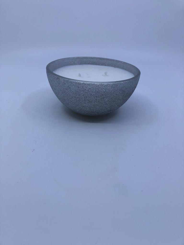 SILVER SPARKLE CANDLE POLAR FROST.