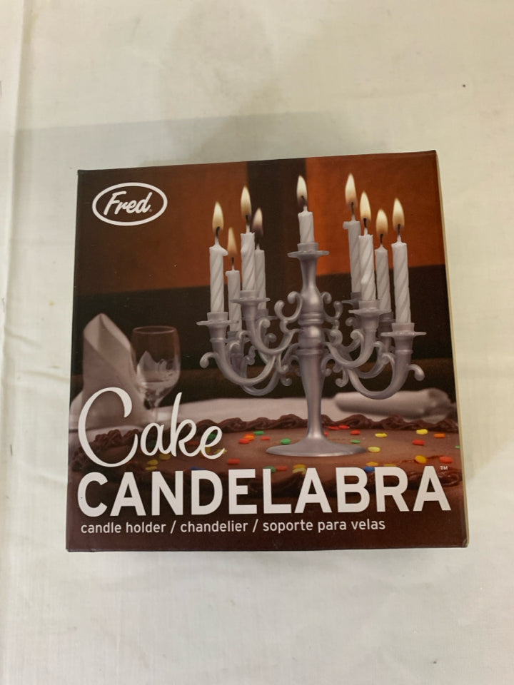 NIB CAKE CANDELABRA.