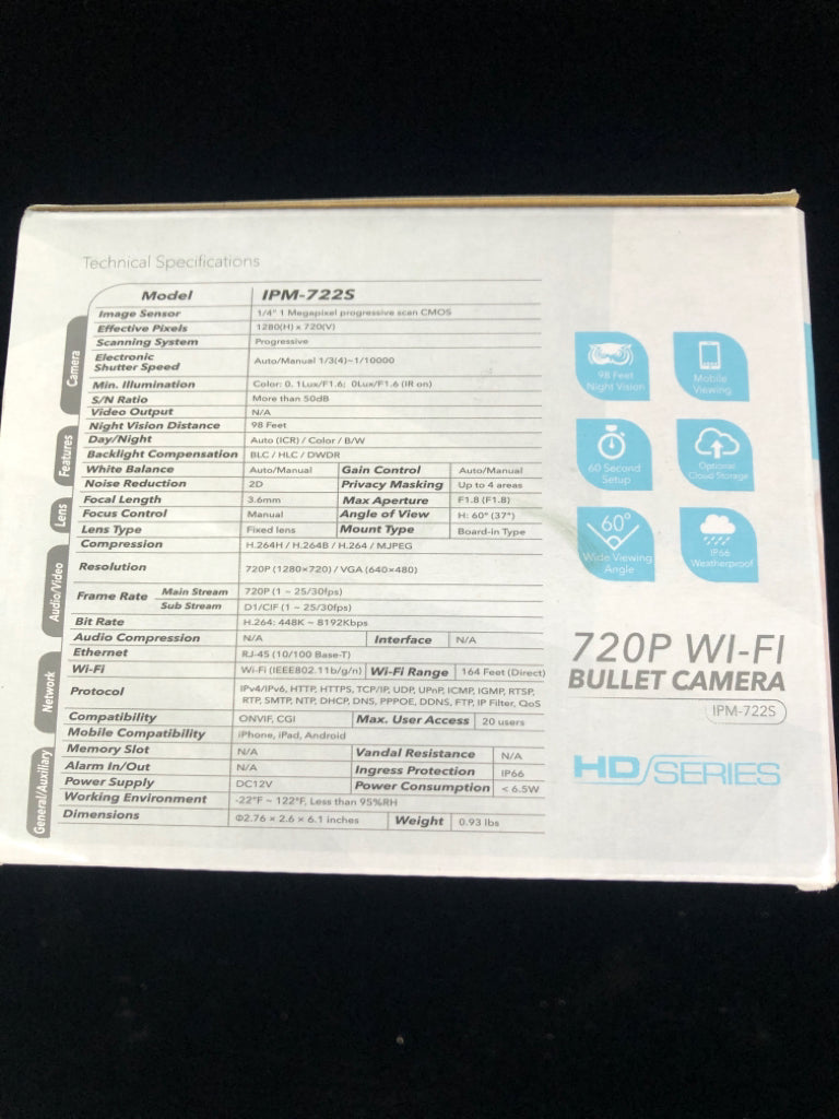 NIB BULLET CAMERA AMCREST.