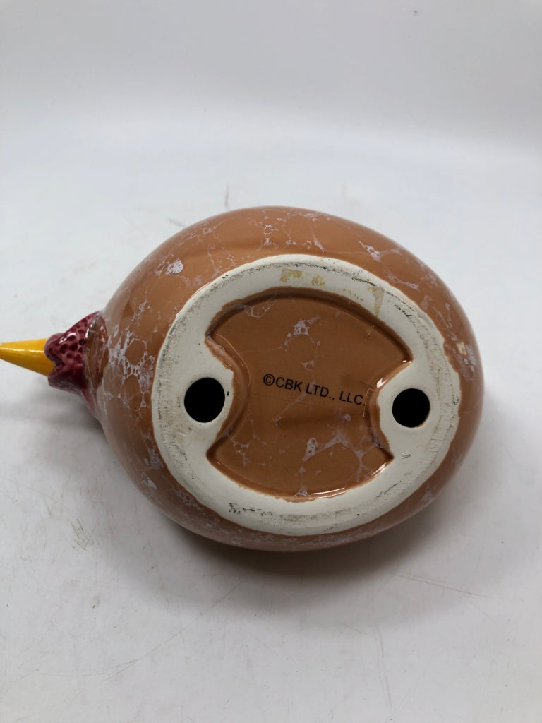 CERAMIC TAN ROOSTER.