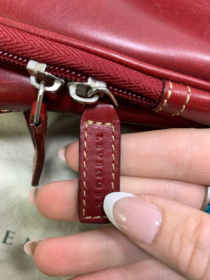 Levenger Leather Briefcase Tote w/ Dust Bag