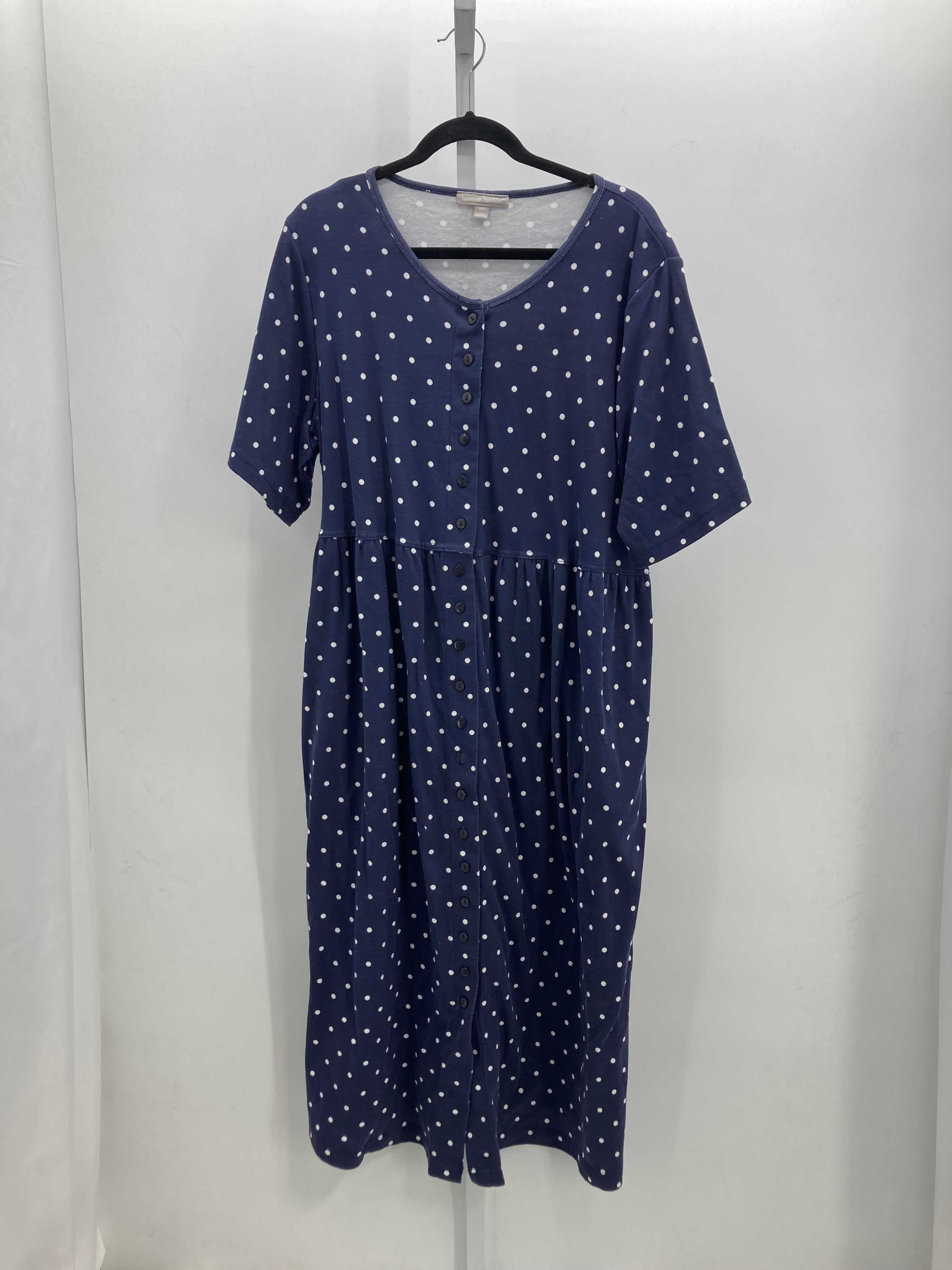 Woman Within Size 18/20 W Womens Short Sleeve Dress